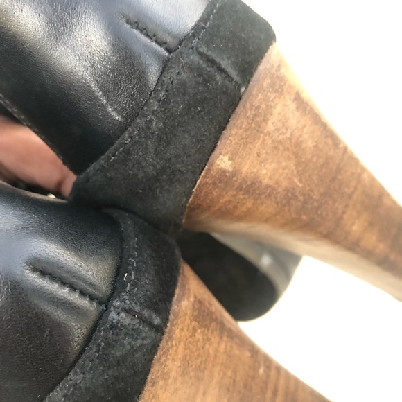 AllSaints Suede Peep Toe Side Buckle Slingback 5’ - Picture 7 of 8